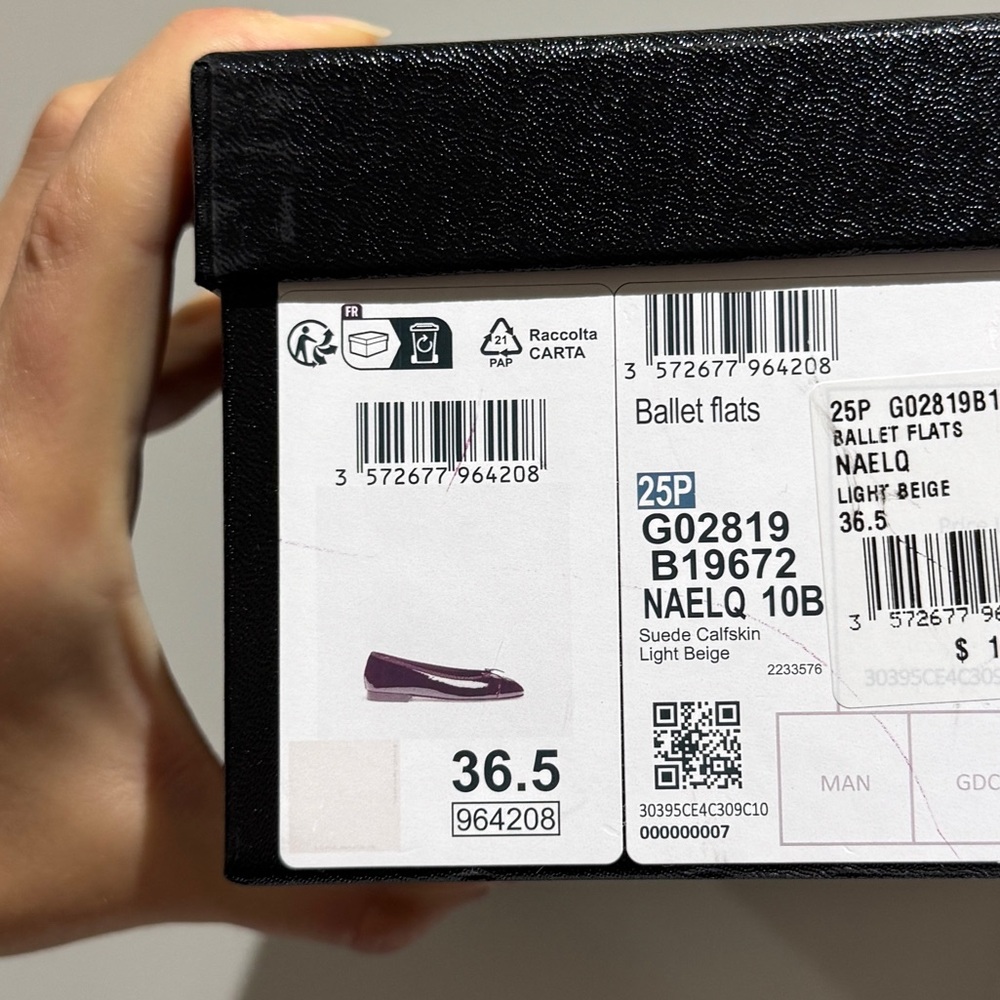 SOLD CHANEL 25P Beige Suede Ballet Flats | NIB | Size 36.5 - Picture 10 of 12